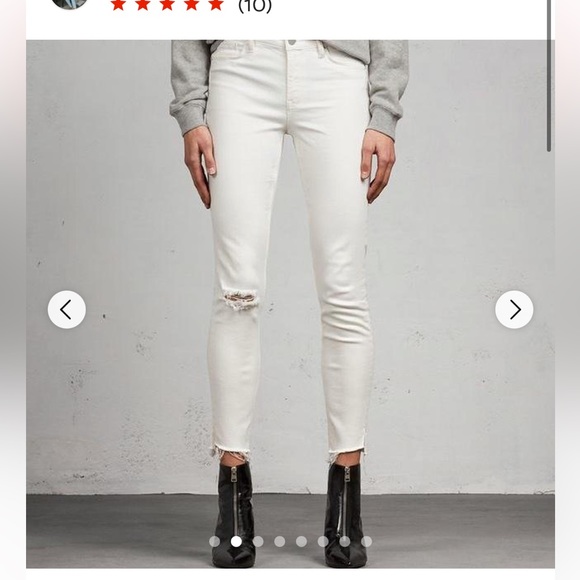 All Saints Grace slashed jeans - Picture 1 of 10